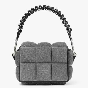 ♠️kate spade Boxxy Metallic Crossbody Bag, Silver NWT